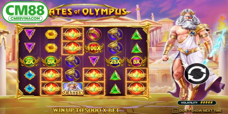 Gates of Olympus lấy bối cảnh tại đỉnh Olympus hùng vĩ
